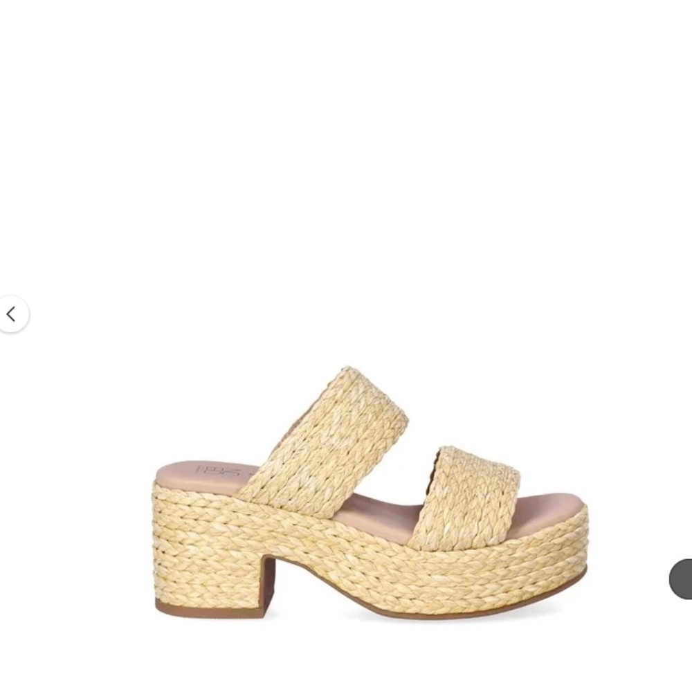 Women's Double Band Sandals/ Women's block heel sandals, Platform Slides Sandals - Picture 4 of 6